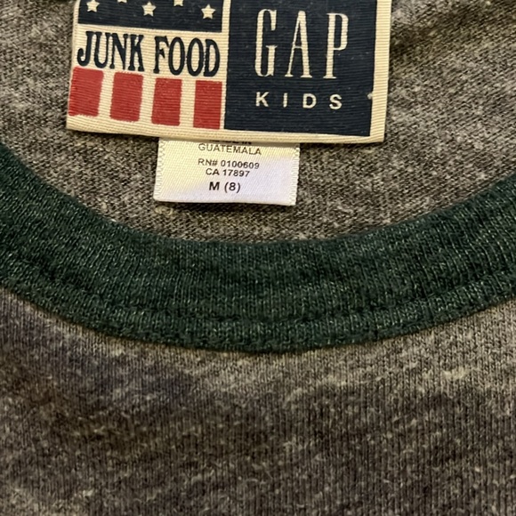 GAP Gray and Green Long Sleeve Raglan Tee super soft - Picture 3 of 3